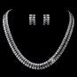 Black CZ Necklace & Earring Set 8616