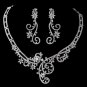 Silver Clear CZ Necklace & Earring Set 8620