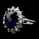 Royal Princess Kate Middleton Inspired Sapphire CZ Ring 5691