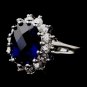 Royal Princess Kate Middleton Inspired Sapphire CZ Ring 5691