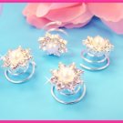 Crystal & Pearl Hair Twist In's KSP 0141 (Set of 24)