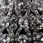 Glitzy Silver Bowtie Stretch Bracelet w/ Clear Crystals 8699
