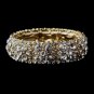 Sparkling Gold Clear Crystal Stretch Bracelet 8703