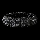 Sparkling Hematite Stretch Bracelet w/ Charcoal Grey Crystals 8703