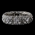 Sparkling Silver Clear Crystal Stretch Bracelet 8703