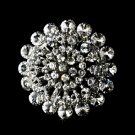 Striking Silver Clear Crystal Brooch 59