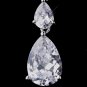 Delightful Silver Clear CZ Dangle Earrings 8631