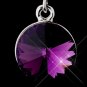 Elegant Silver Amethyst Crystal Drop Earrings 25729