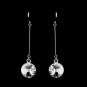 Elegant Silver Clear Crystal Drop Earrings 25729