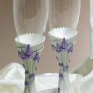 Majestic Lilac Cinderella Castle Wedding Toasting Champagne Flutes