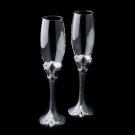 Alluring Fleur De Lis Toasting Champagne Flutes 1757