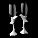 Classic Lily Toasting Champagne Flutes 400