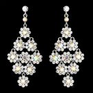 Glamorous Silver & AB Chandelier Earrings