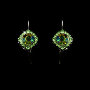 Earring 1003 Silver Green