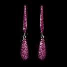 Earring 1026 Silver Fuchsia