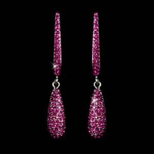 Earring 1026 Silver Fuchsia