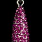 Earring 1026 Silver Fuchsia
