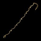 Gold Clear Rhinestone Flower Bracelet B 378