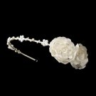 Charming Ivory Side Accented Flower Headpiece 636
