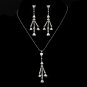 Necklace Earring Set N 3811 E 3809 Silver Clear