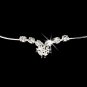Beautifully Simple Silver Clear Crystal Bridal Jewelry Set NE 343