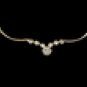 Beautifully Simple Silver Clear Crystal Bridal Jewelry Set NE 343