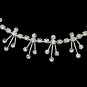 Dazzling Silver Clear Rhinestone Necklace & Earring Set NE 357