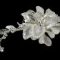 Vintage Floral Bridal Comb w/ Swarovski Crystals 8119