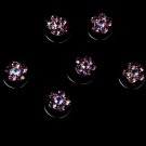 Pink Crystal Rhinestone Twist In Hair Spinners (Set of 12)
