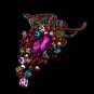Gold Multi Color Brooch 128