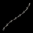 Silver Red Bridal Bracelet B 97