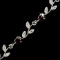 Silver Red Bridal Bracelet B 97