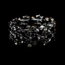 Leaf Design Silver & Black Wedding Bracelet B 930