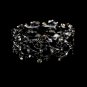 Leaf Design Silver & Black Wedding Bracelet B 930