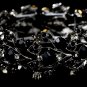 Leaf Design Silver & Black Wedding Bracelet B 930