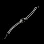 Silver Black w/ Gold Trim Bracelet 2699