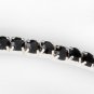Glamorous Black Rhinestone Single Adjustable Coil Chocker Necklace 398