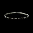 Charming Silver Black Rhinestone Stretch Bracelet 8011