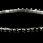 Charming Silver Black Rhinestone Stretch Bracelet 8011