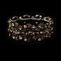 Leaf Design Gold Brown Wedding Crystal Bracelet B 930