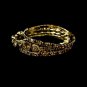 Gold Brown Multi Stretch Rhinestone Bracelet B 963