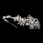 Antique Silver Crystal Pearl Bridal Headpiece HP 939