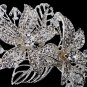 Silver Crystal Side Accented Flower Headband HP 944
