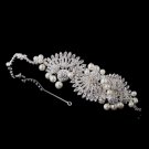 Silver Crystal & Ivory Pearl Headband HP 945