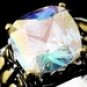 Beautiful Designer Inspired Silver Aurora Borealis CZ Ring 4115