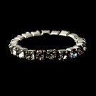 Silver-Clear Rhinestone Toe Ring Stretchy 1