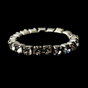 Silver-Clear Rhinestone Toe Ring Stretchy 1
