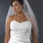 Double Layer Elbow Length Veil with Scattered Rhinestone & Pearl Accents (White or Ivory) V 002