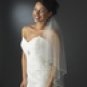 Double Layer Elbow Length Veil with Beaded Pearl Edge in White or Ivory 113 E Also Fingertip Length