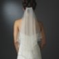 Double Layer Elbow Length Veil with Beaded Pearl Edge in White or Ivory 113 E Also Fingertip Length